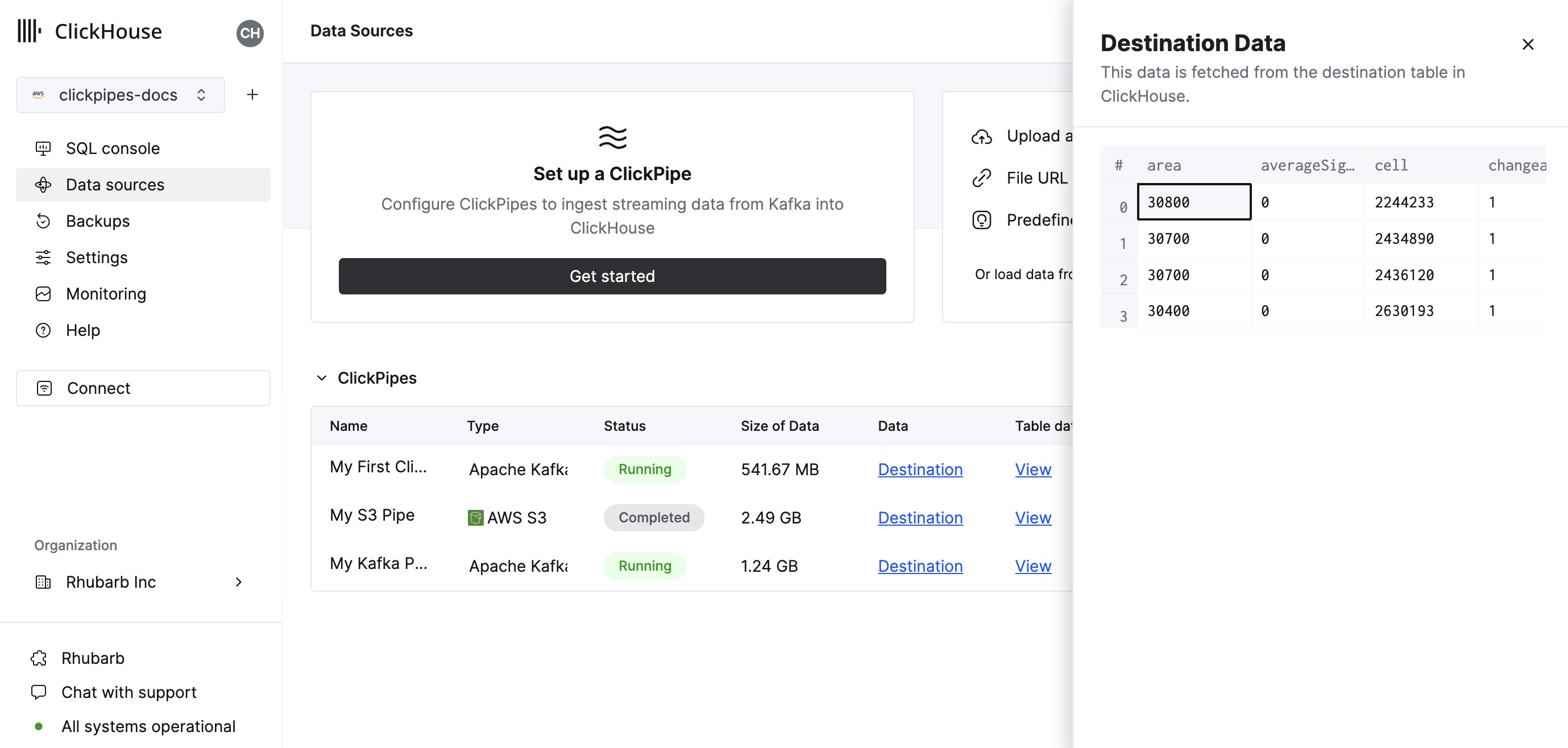 Посмотреть целевую таблицу