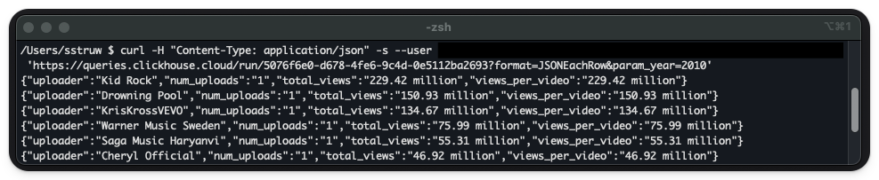 тест конечной точки curl